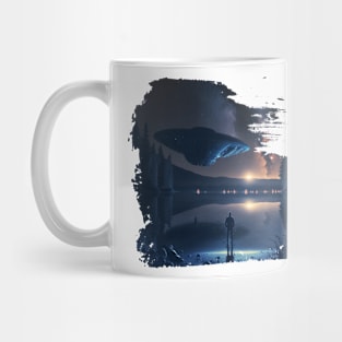 Ufos above a lake Mug